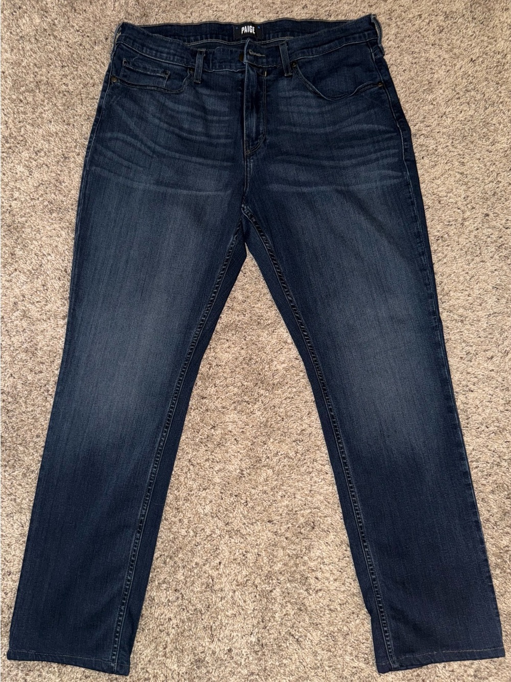 NWOT PAIGE Men’s Federal Slim Straight Dark Blue Jeans - Sz 34x30